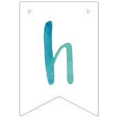 水彩タイポグラフィハッピーニューイヤーデザイン バンティングフラッグ (第2の旗)