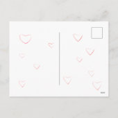 水彩タイポグラフィラブパープル葉書 シーズンポストカード (裏面)