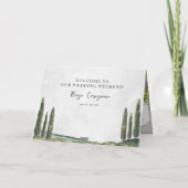 水彩タイムラインウェディング日付を保存 カード (裏面)