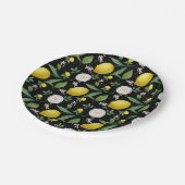 水彩タイルイタリアンレモンパターン ペーパープレート (アングル)