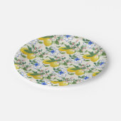 水彩タイルイタリアンレモンパターン ペーパープレート (アングル)