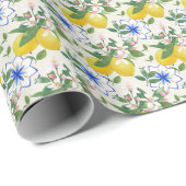 水彩タイルイタリアンレモンパターン ラッピングペーパー (ロールコーナー)