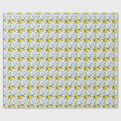 水彩タイルイタリアンレモンパターン ラッピングペーパー (フラット)