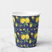 水彩タイルイタリアンレモンパターン 紙コップ (裏面)