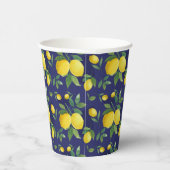 水彩タイルイタリアンレモンパターン 紙コップ (右)