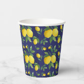 水彩タイルイタリアンレモンパターン 紙コップ (正面)