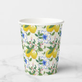 水彩タイルイタリアンレモンパターン 紙コップ (裏面)