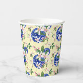 水彩タイルイタリアンレモンパターン 紙コップ (裏面)