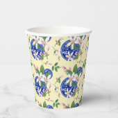 水彩タイルイタリアンレモンパターン 紙コップ (正面)
