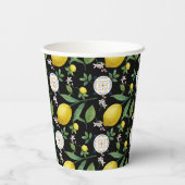 水彩タイルイタリアンレモンパターン 紙コップ (裏面)