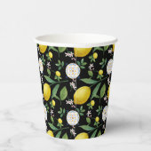 水彩タイルイタリアンレモンパターン 紙コップ (右)