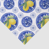 水彩タイルイタリアンレモンパターン 薄葉紙 (詳細)