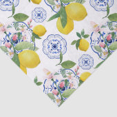 水彩タイルイタリアンレモンパターン 薄葉紙 (詳細)