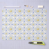 水彩タイルイタリアンレモンパターン 薄葉紙 (クラフト)