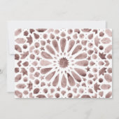 水彩タイルパターン - QRコードと写真付き セーブザデート (裏面)