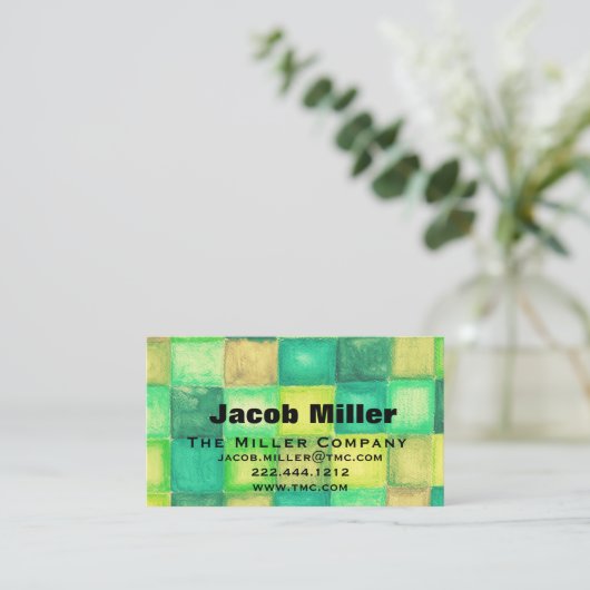 水彩タイル名刺 名刺 (スタンド正面)