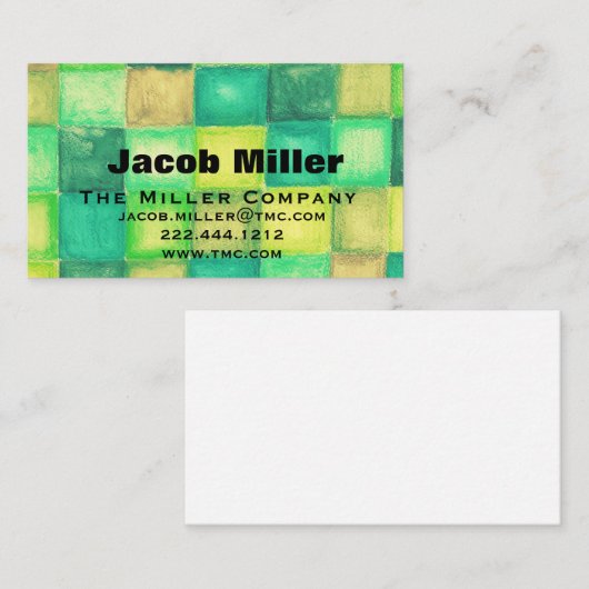 水彩タイル名刺 名刺 (正面/裏面)