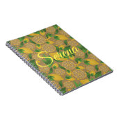 水彩タウペレモンフルーツノートブパーソナライズされたック ノートブック (右側)