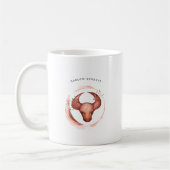 水彩タウラスアストロロジー〔占星術の〕十二宮図標識 |モノグラム コーヒーマグカップ (左)