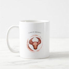 水彩タウラスアストロロジー〔占星術の〕十二宮図標識 |モノグラム コーヒーマグカップ