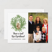 水彩タカのクリスマス家族写真 シーズンポストカード (正面/裏面)