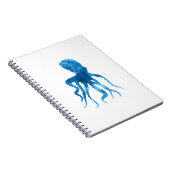 水彩タコのシルエット ノートブック (右側)