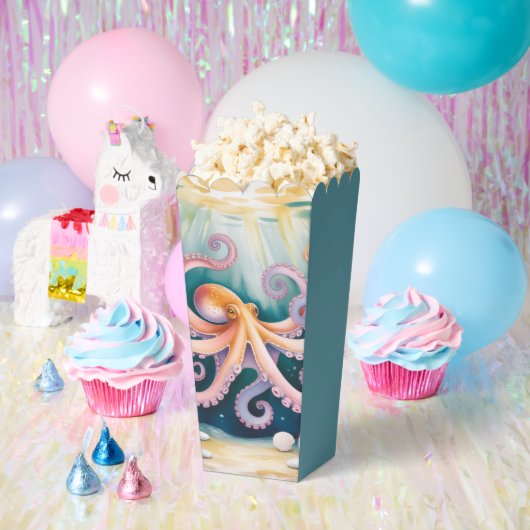 水彩タコの子供の誕生日パーティー フェイバーボックス (パーティー)