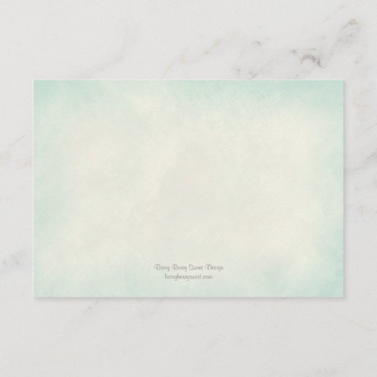 水彩タコの結婚式の受付カード エンクロージャーカード (裏面)