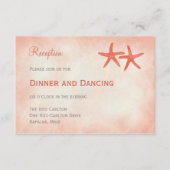 水彩タコウチウェディングレセプションカード コーラル エンクロージャーカード (正面)