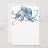 水彩タコシーライフオンホワイトビーチ結婚式 招待状 (裏面)