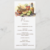 水彩タコフィエスタパーティー。メキシコ料理カフェ メニュー (正面)