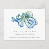 水彩タコ新住宅引越し案内 ポストカード (正面)