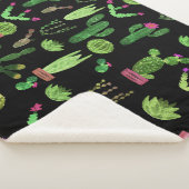 水彩タコ植物シームレスな背景 シェルパブランケット (3/4)