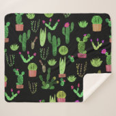 水彩タコ植物シームレスな背景 シェルパブランケット (正面(横))