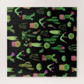 水彩タコ植物シームレスな背景 ジグソーパズル (横)