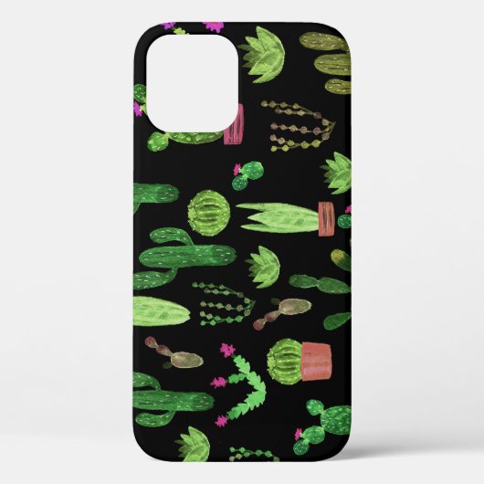 水彩タコ植物シームレスな背景 Case-Mate iPhoneケース (裏面)