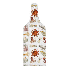 水彩タコ頭足類海動物 カッティングボード