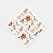 水彩タコ頭足類海動物 スタンダードランチョンナプキン (角)