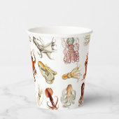 水彩タコ頭足類海動物 紙コップ (右)