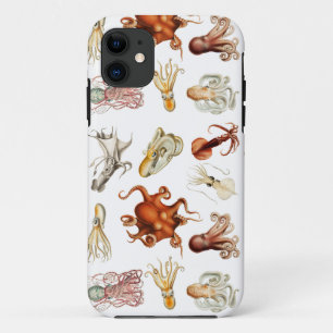 水彩タコ頭足類海動物 iPhone 11 ケース