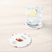 水彩タッチダウンアメリカンフットボールベイビーショー ペーパーコースター (インサイチュ)