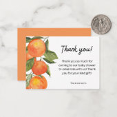 水彩タンゲリンテーマサンキューカード ノートカード (正面/裏面インサイチュ)