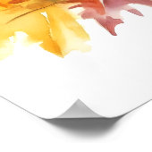 水彩タンポポの親子プリント ポスター (角)