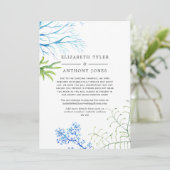 水彩タンポポウェディング 縮小されたゲストリスト 案内状 (スタンド正面)