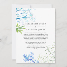 水彩タンポポウェディング　縮小されたゲストリスト 案内状