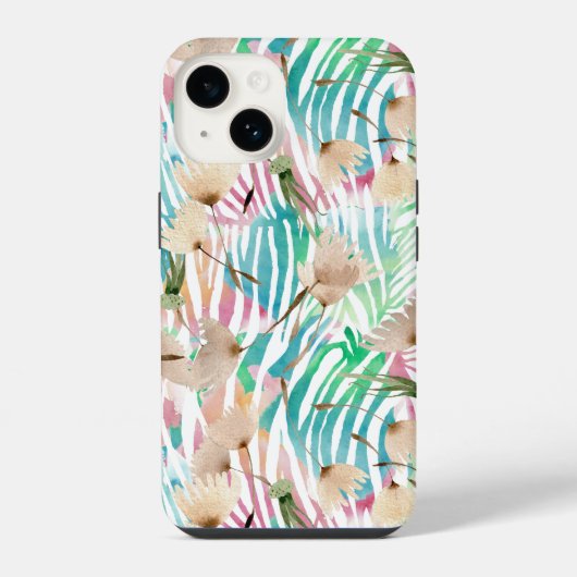 水彩タンポポ模様 iPhoneケース (裏面)