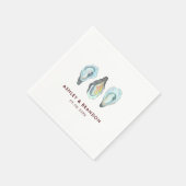 水彩タンポポ シーサイド ウェディング スタンダードカクテルナプキン (角)