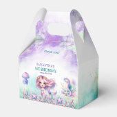 水彩ターコイズとパープルマーメイド誕生日 フェイバーボックス (正面サイド)