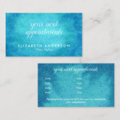 水彩ターコイズアポイントメント名刺 名刺 (正面/裏面)