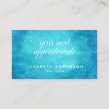 水彩ターコイズアポイントメント名刺